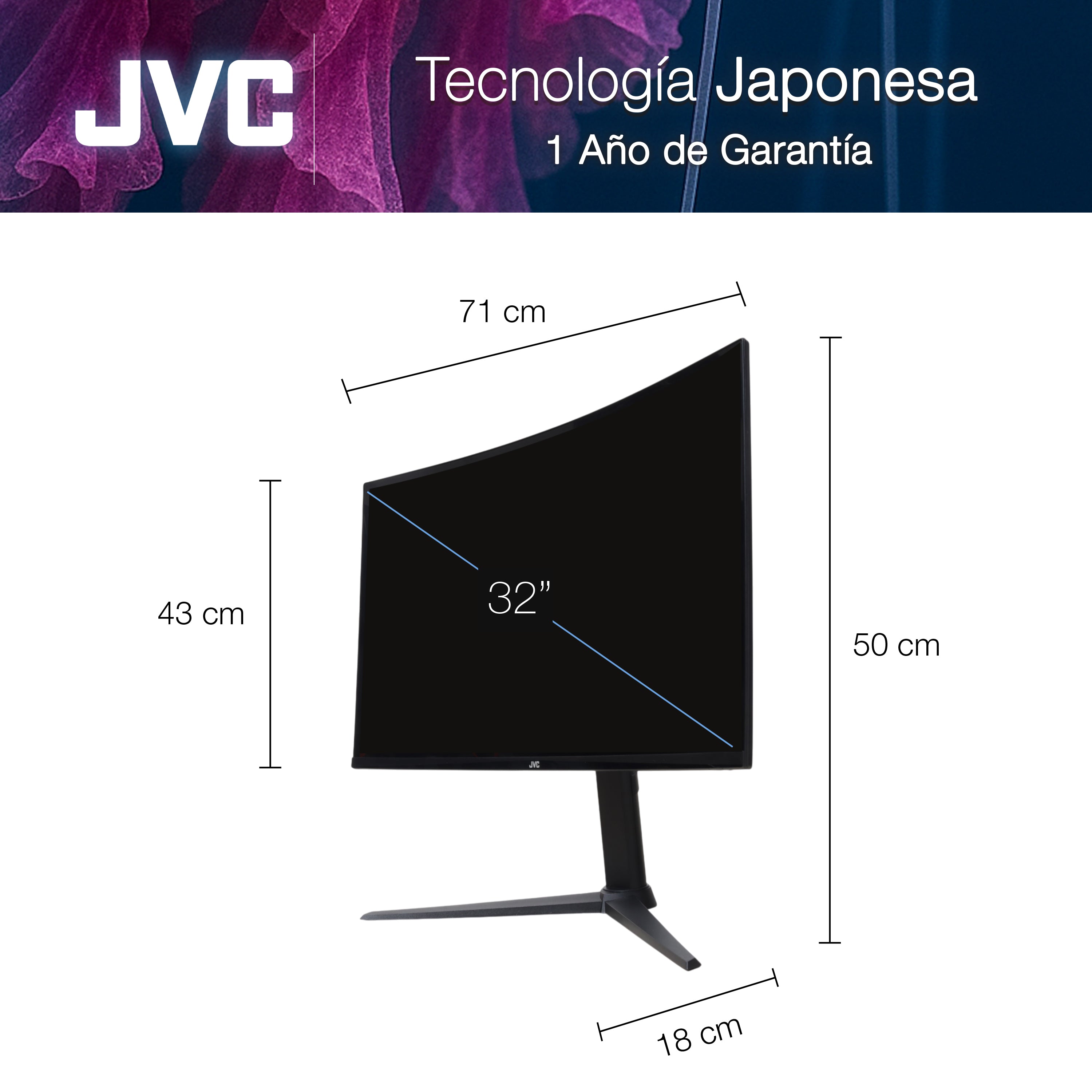 JVC 32 Pulgadas LED FHD Gaming Monitor 165Hz 2 HDMI 1 DP SI32G ISSFAM