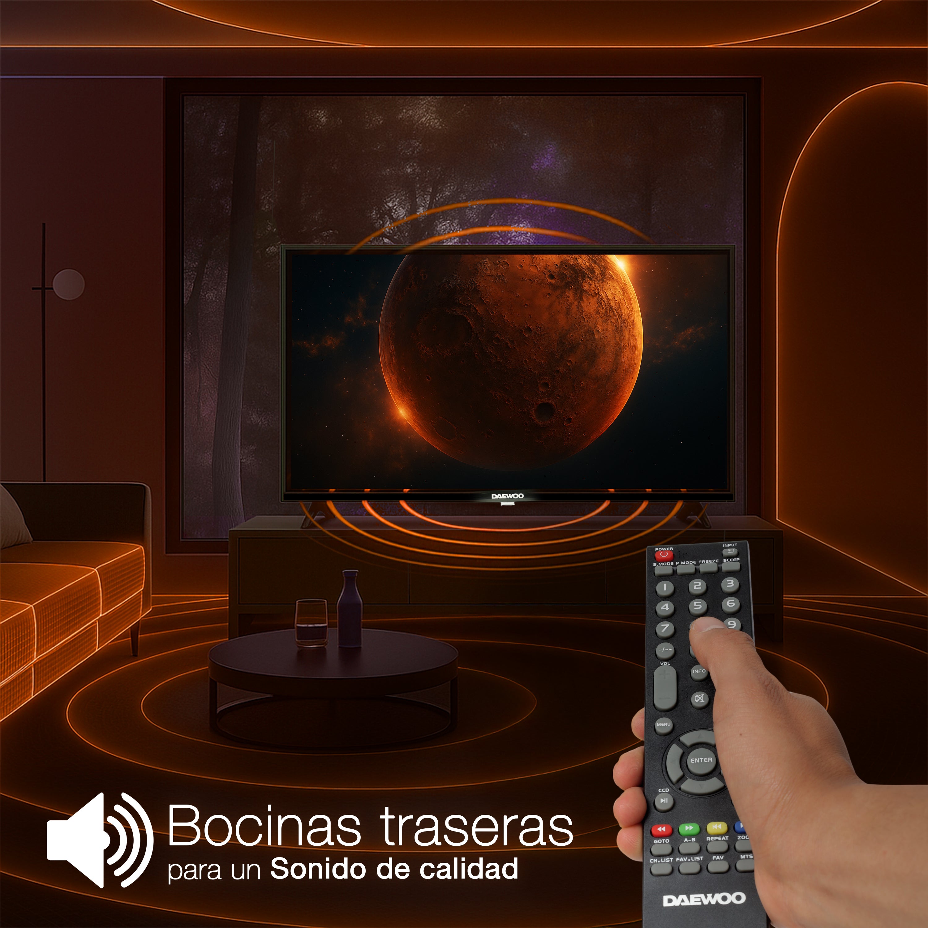 Pantalla DAEWOO 32" LED HD "No Smart TV" (Caja dañada)