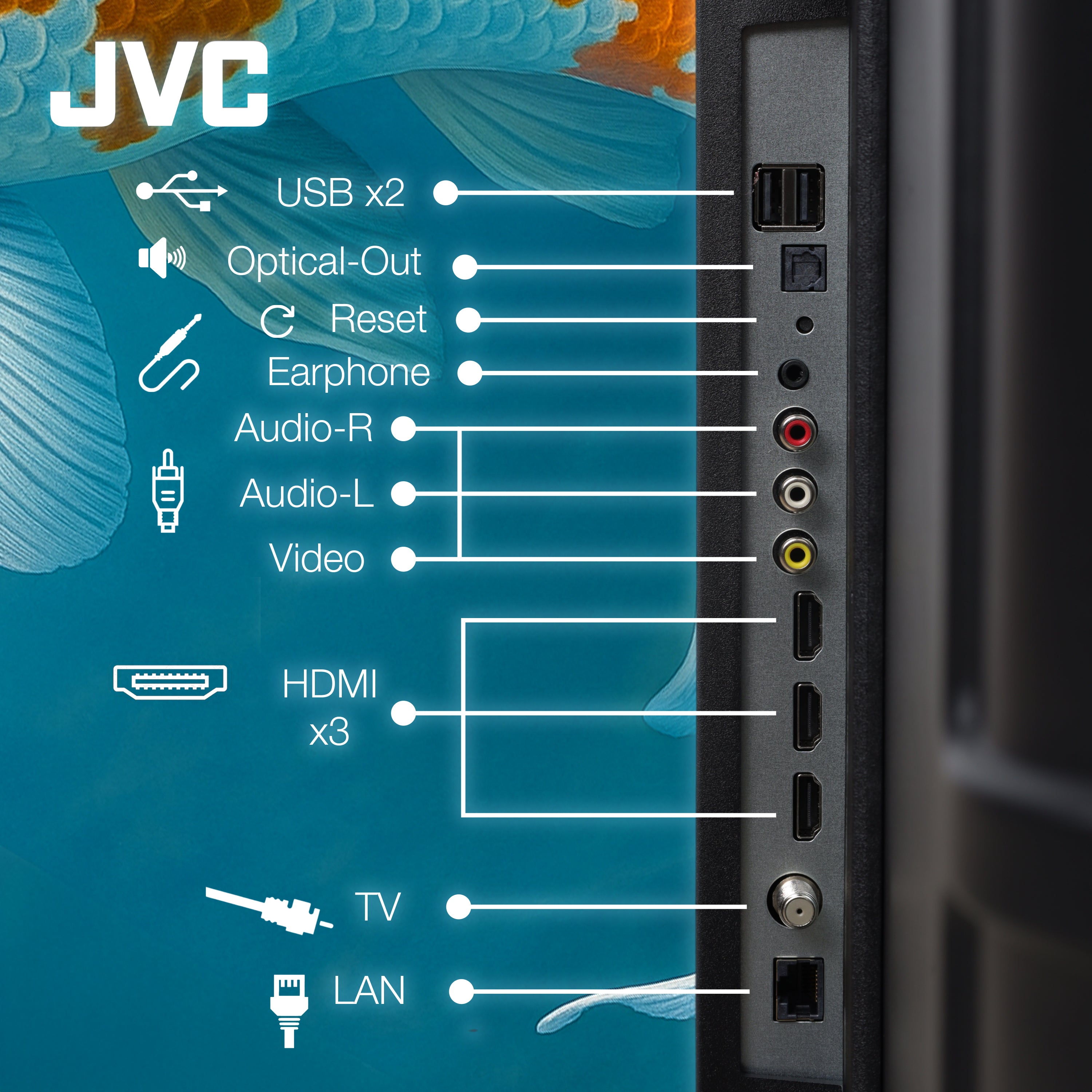 Pantalla Smart TV JVC 70 pulgadas Full HD LED Roku Frameless