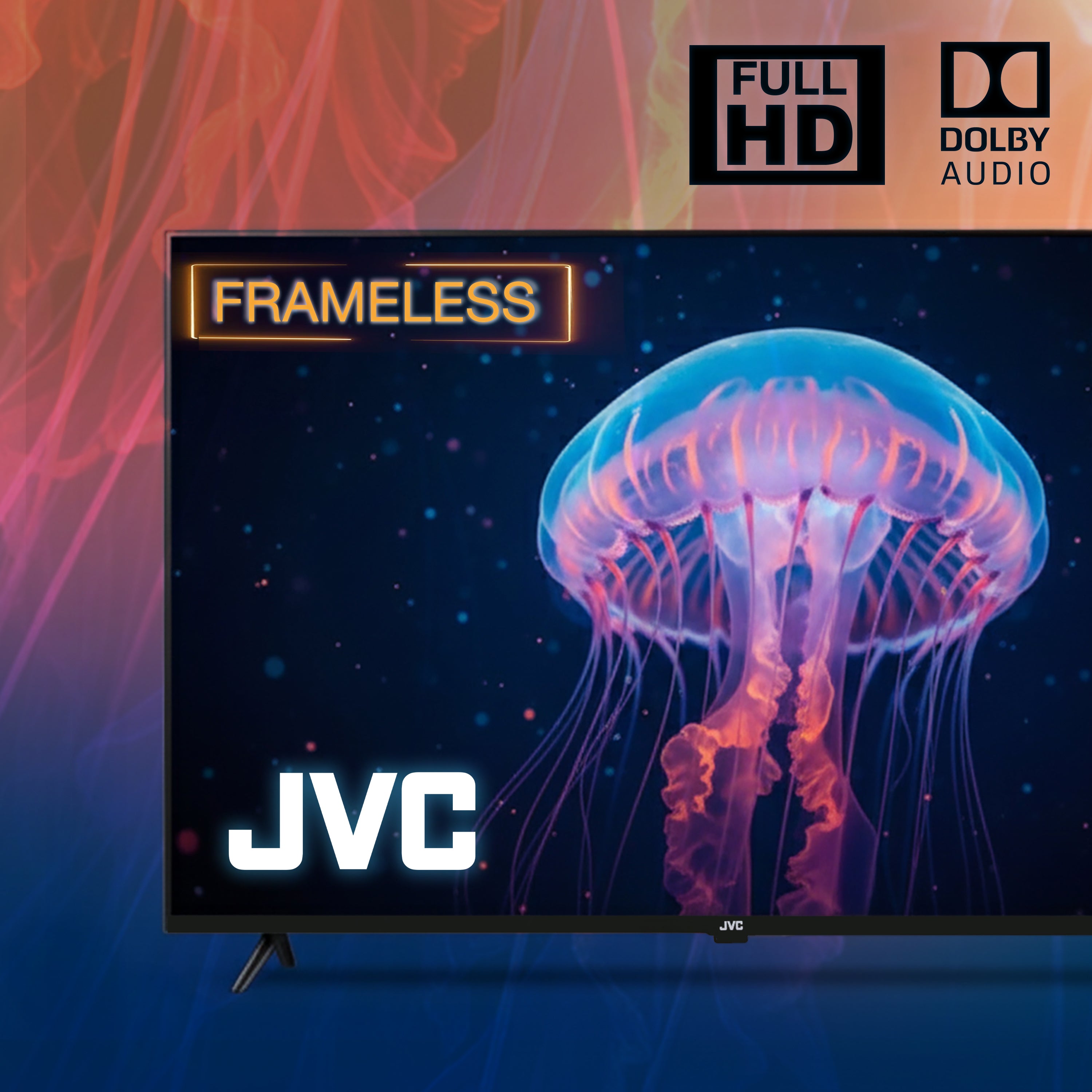 JVC Pantalla Televisión Smart TV 43 Pulgadas LED FHD Roku Frameless Dolby Audio 3 HDMI 1 USB 1 AV SI43FRF