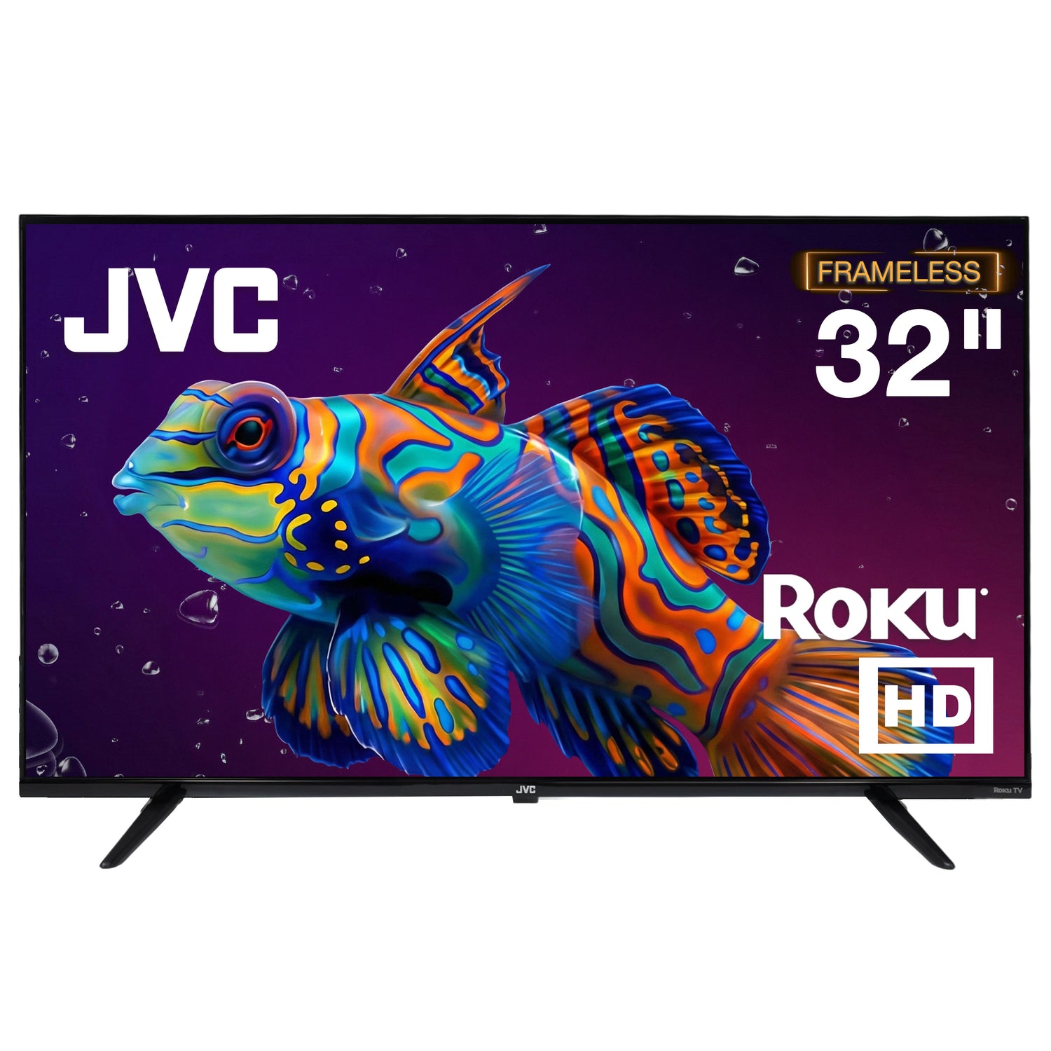 JVC Pantalla Smart TV 32 pulgadas HD LED Frameless Roku TV Netflix YouTube Prime Video Modelo SI32RF (Copia)