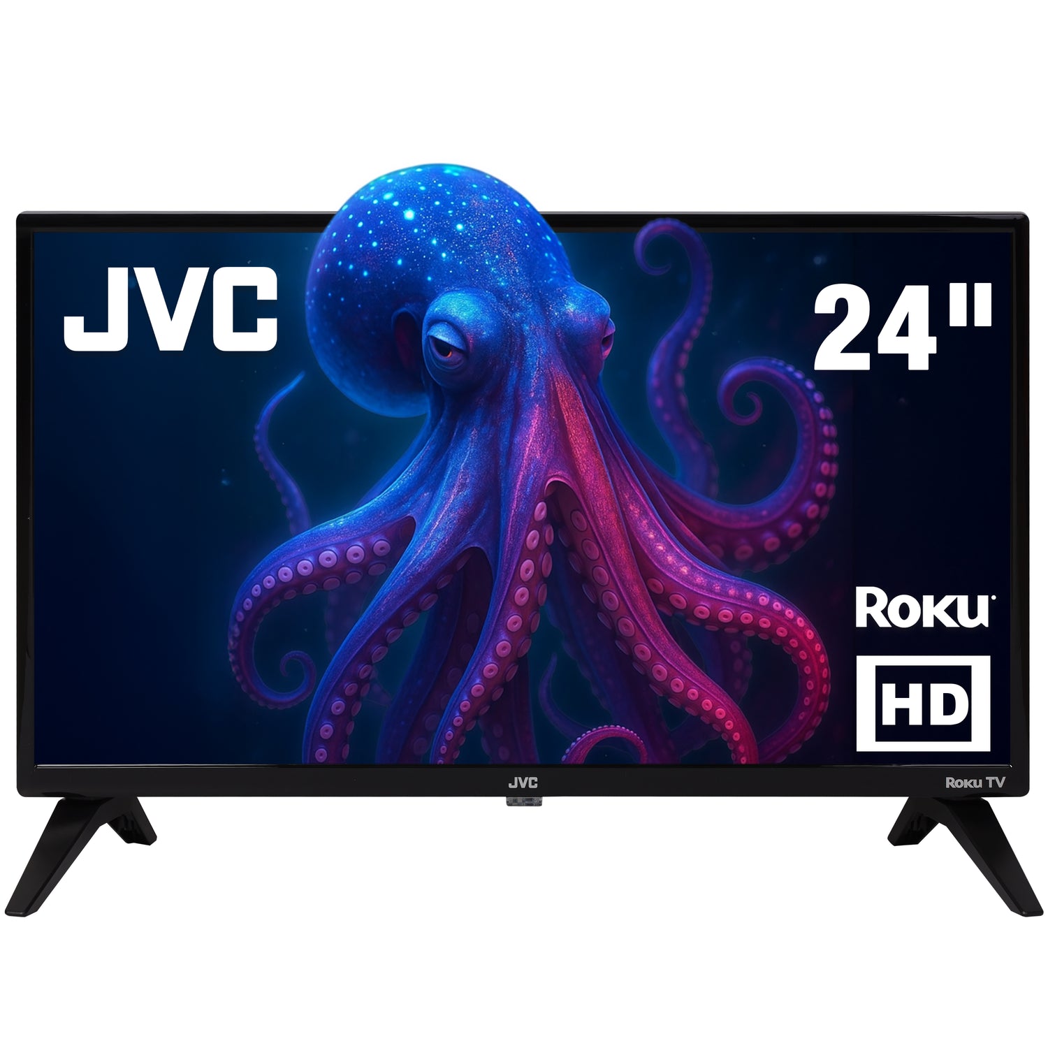 JVC Pantalla Televisión Smart TV 24 Pulgadas LED HD Roku Dolby Audio 3 HDMI 1 USB 1 AV SI24R