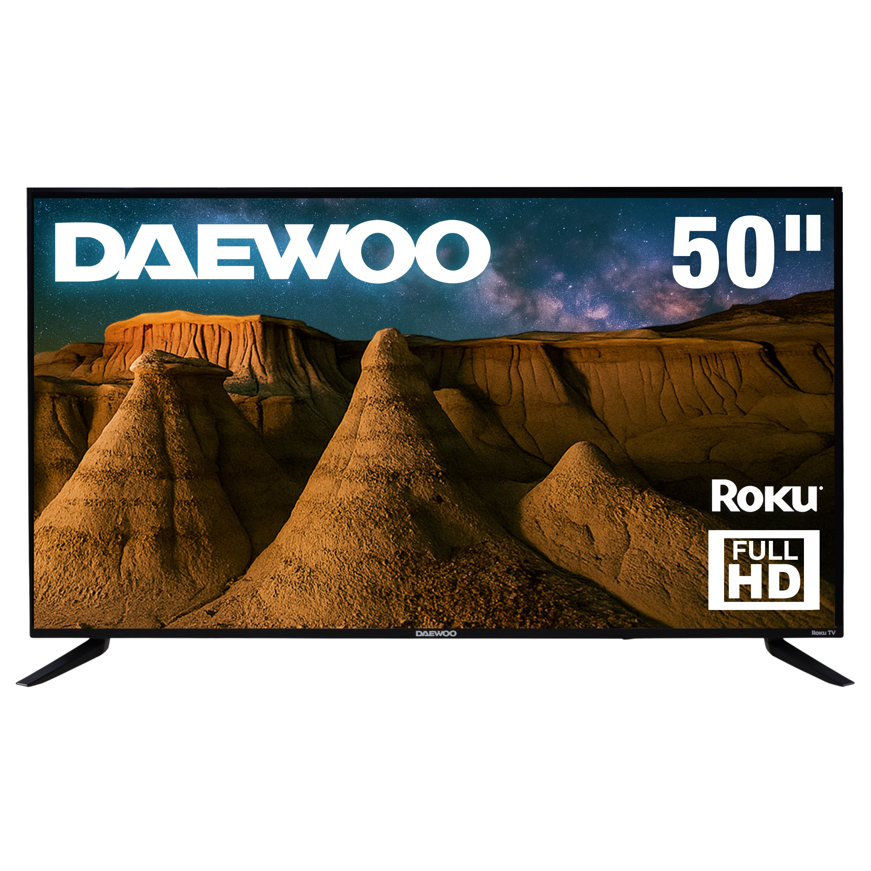 Daewoo Pantalla Televisión Smart TV 50 Pulgadas LED 4K UHD Roku Dolby Audio 4 HDMI 2 USB 1 AV DAW50UR