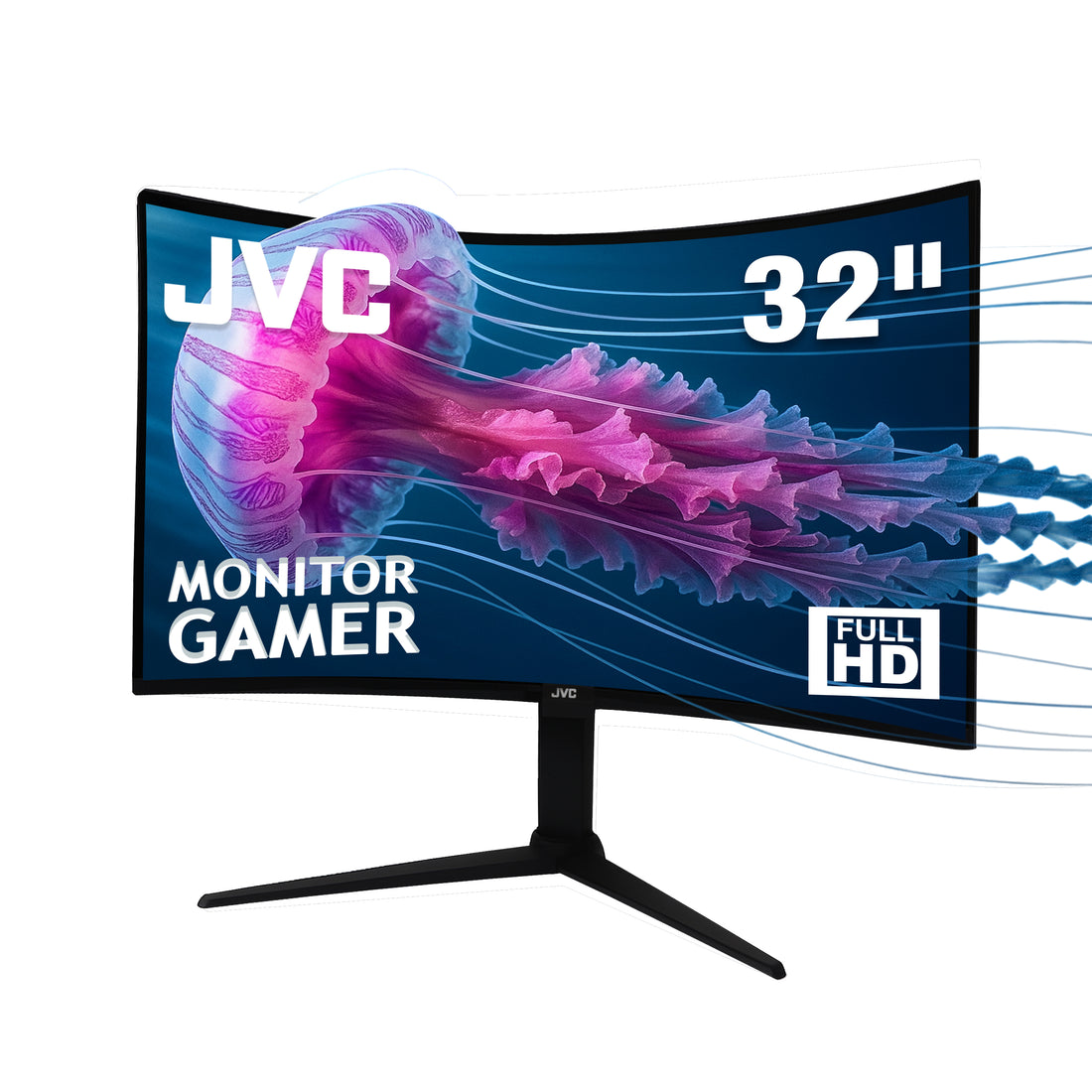 JVC Pantalla Televisión 32 Pulgadas LED FHD Gaming Monitor 165Hz 2 HDMI 1 DP SI32G