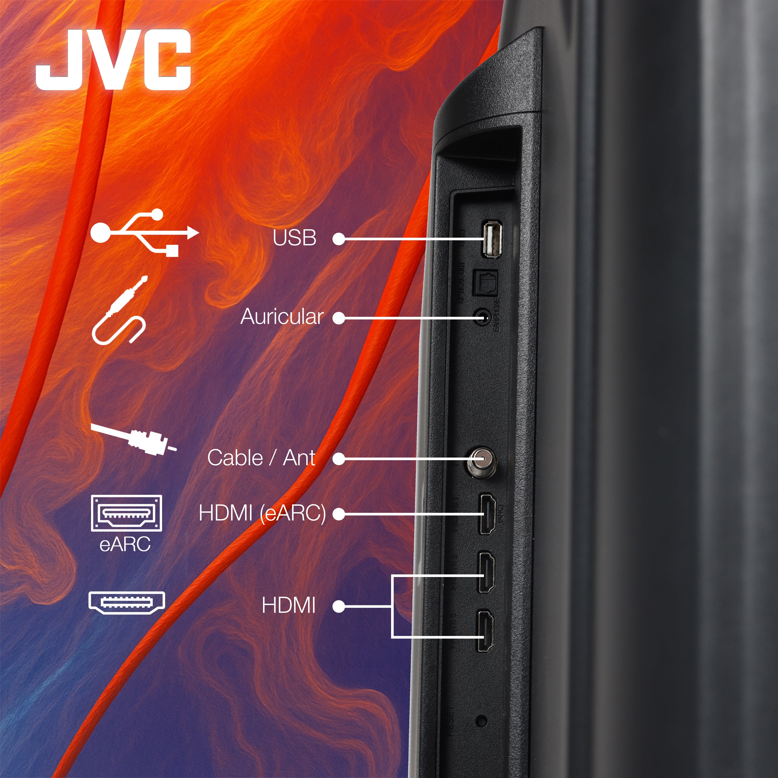 JVC Pantalla Televisión Smart TV 43 Pulgadas LED FHD Roku Frameless Dolby Audio 3 HDMI 1 USB 1 AV SI43FRF