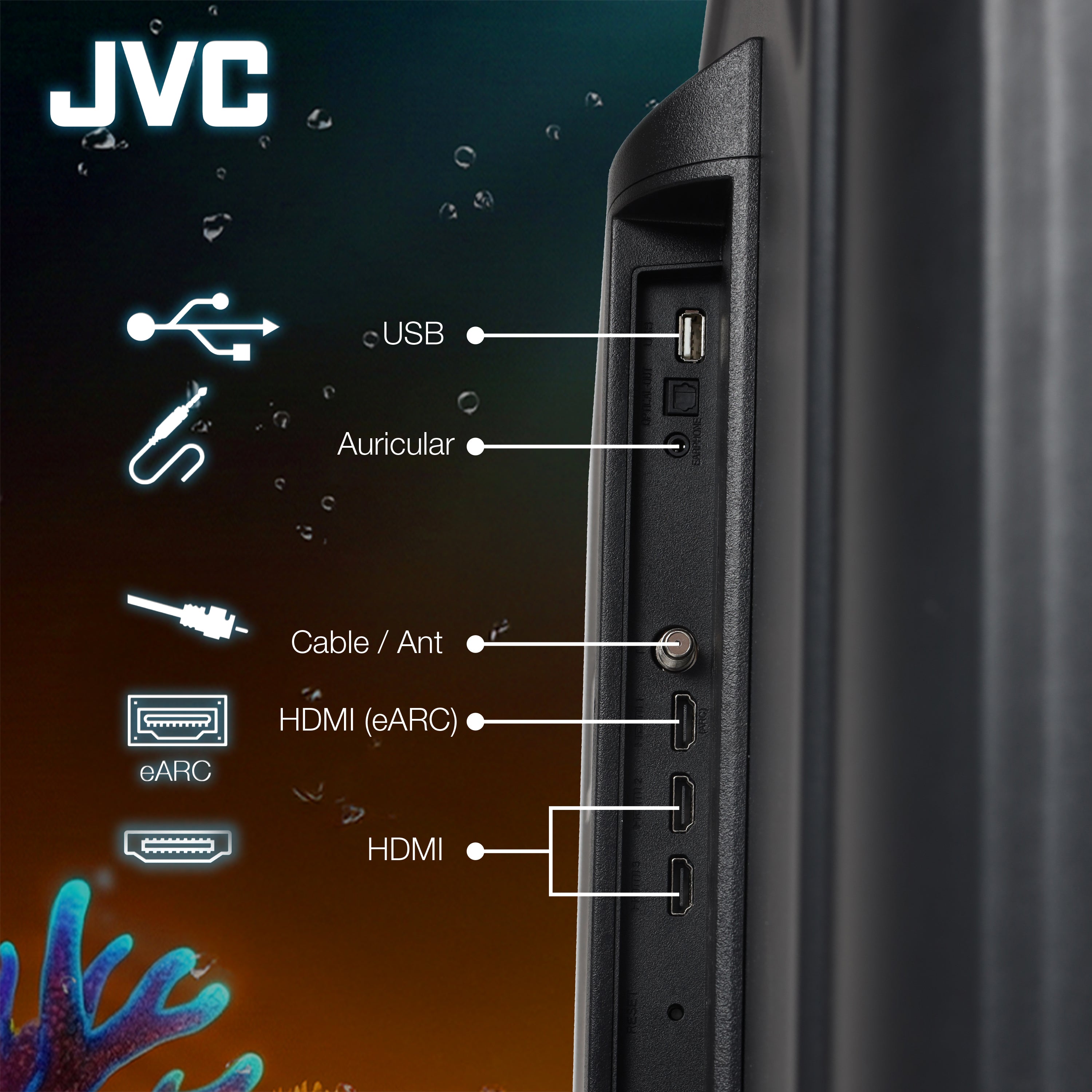 JVC Pantalla  Smart TV 40 pulgadas Full HD LED Roku TV WiFi 3 HDMI 1 USB AV Netflix YouTube Prime Video Modelo SI40FR