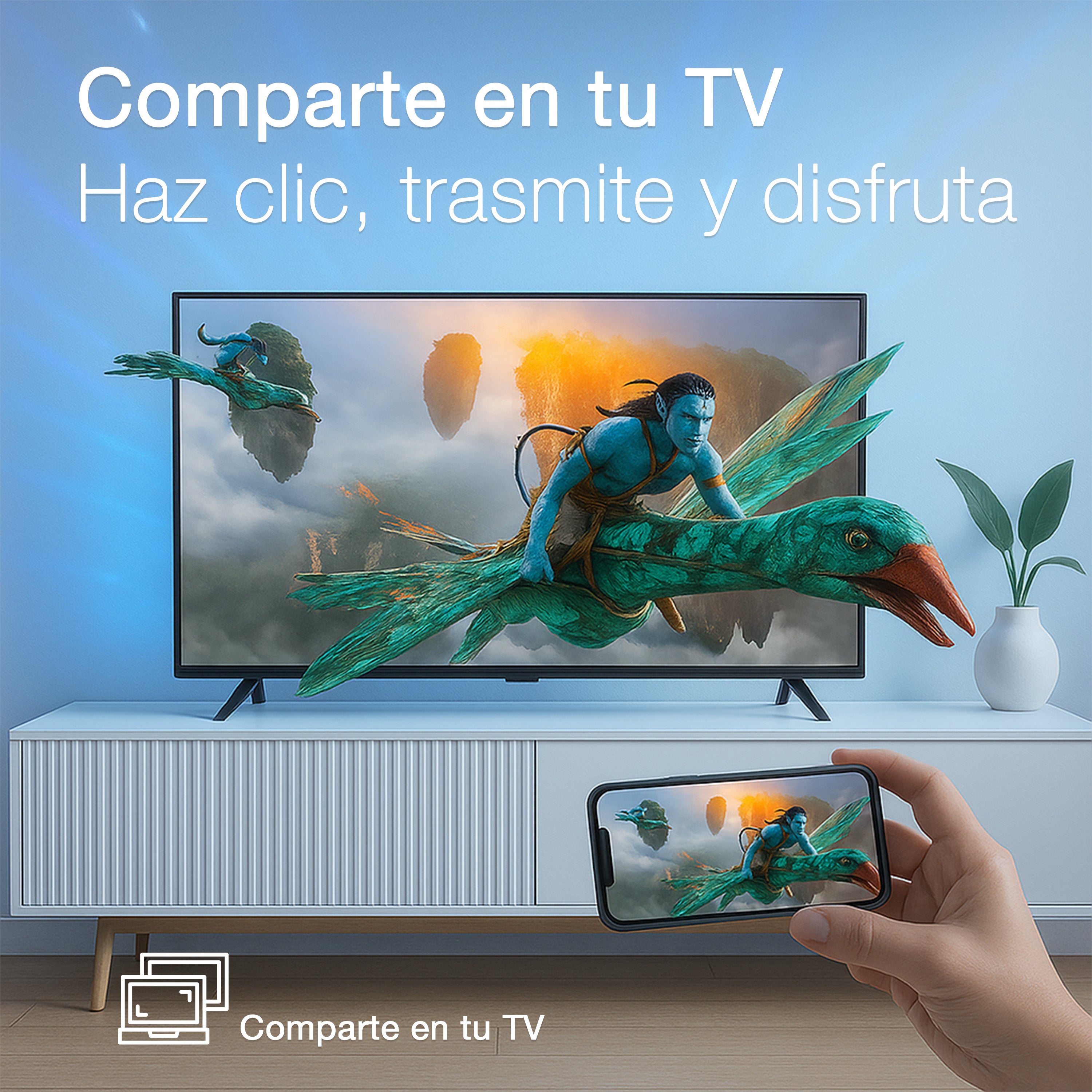 Daewoo Pantalla Televisión Smart TV 55 Pulgadas LED 4K UHD Roku Frameless Dolby Audio 3 HDMI 2 USB 1 AV DAW55URF