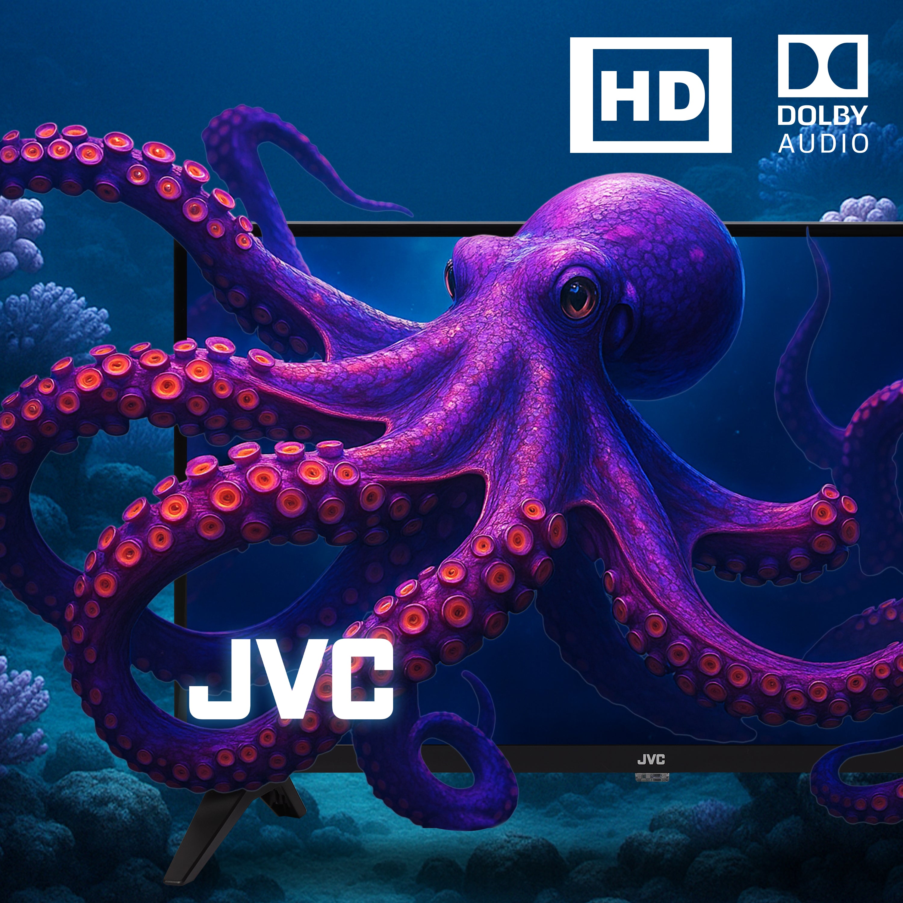 JVC Pantalla Televisión Smart TV 24 Pulgadas LED HD Roku Dolby Audio 3 HDMI 1 USB 1 AV SI24R