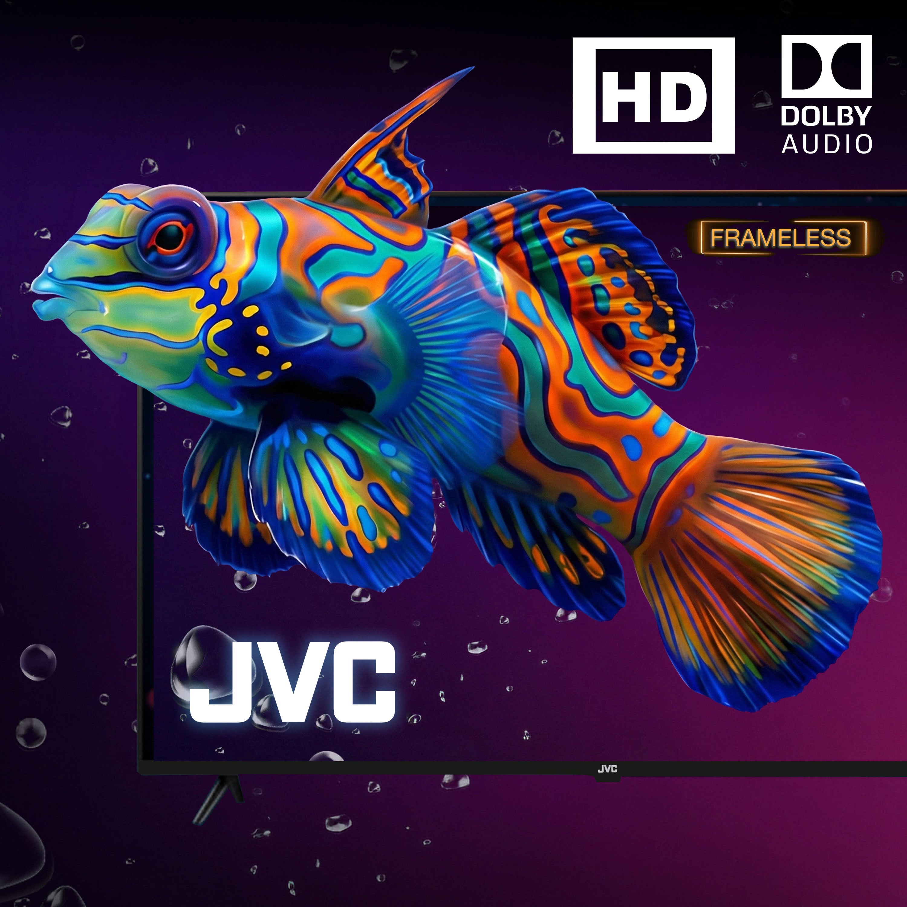 JVC Pantalla Smart TV 32 pulgadas HD LED Frameless Roku TV Netflix YouTube Prime Video Modelo SI32RF (Copia)