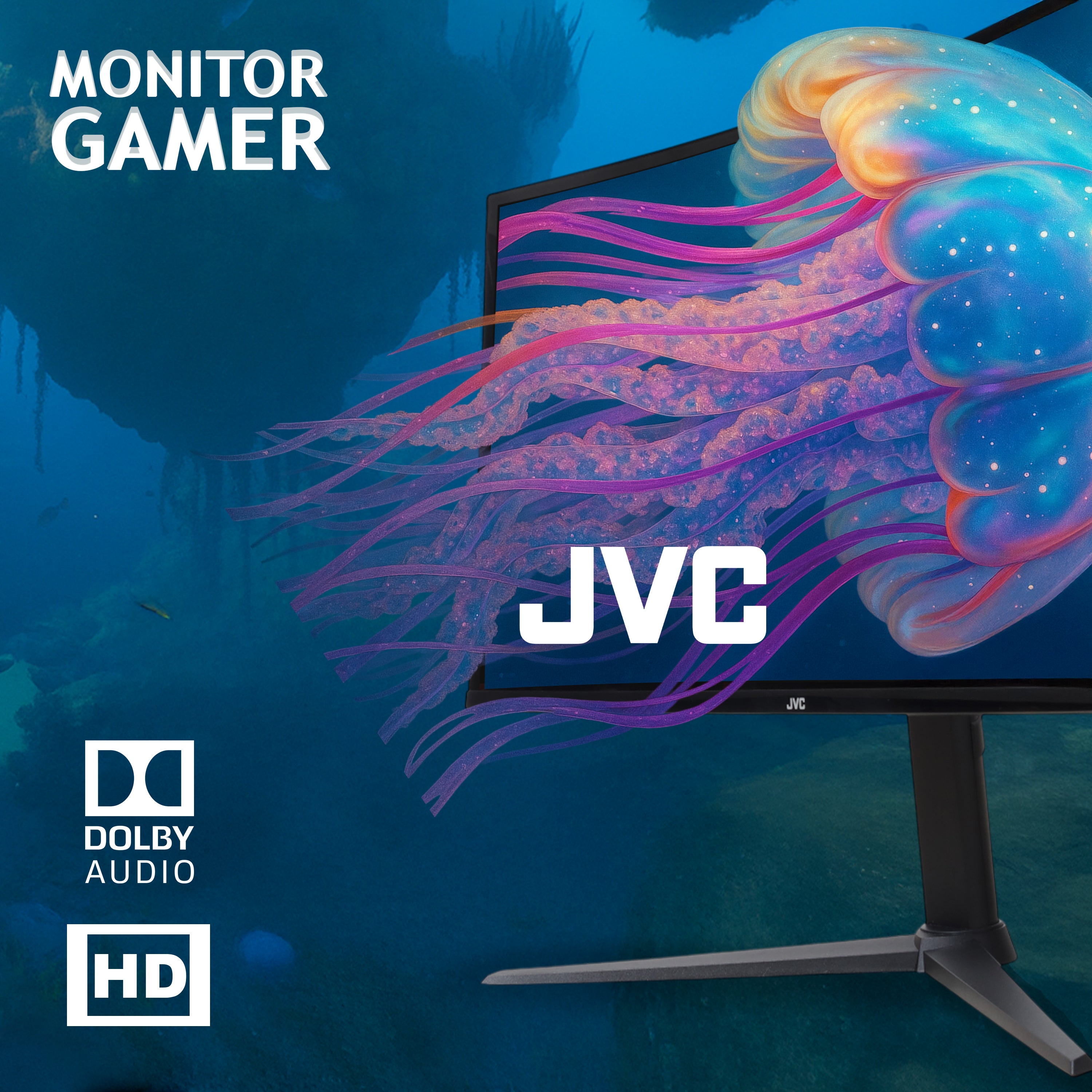 JVC Pantalla Televisión 32 Pulgadas LED FHD Gaming Monitor 165Hz 2 HDMI 1 DP SI32G