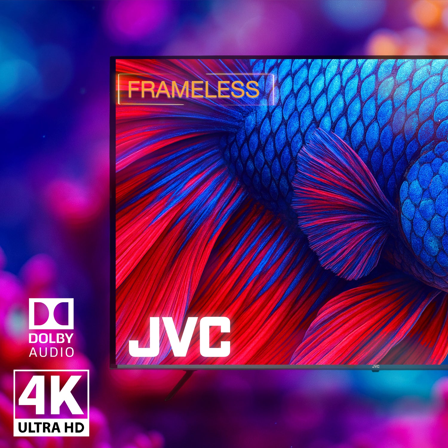 Pantalla Smart TV JVC 85 pulgadas Full HD LED Roku Frameless