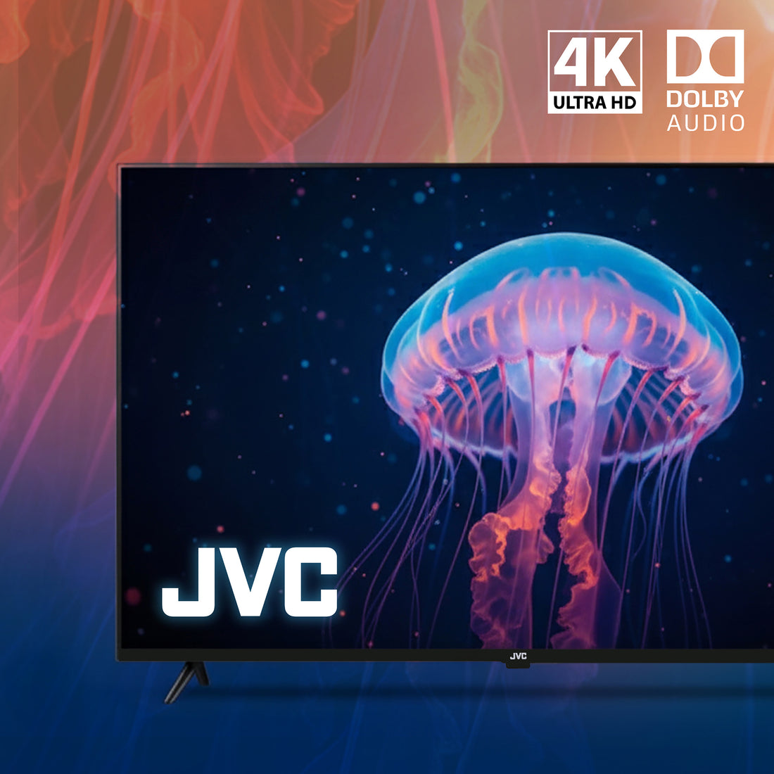 JVC Pantalla Televisión Smart TV 65 Pulgadas LED 4K UHD Roku Frameless Dolby Audio 4 HDMI 2 USB 1 AV SI65URF