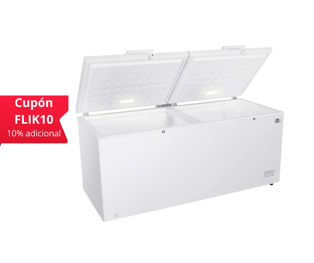 CONGELADOR 25 PIES 2 PUERTAS Y LUZ INTERIOR