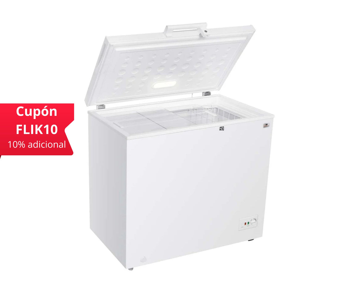 CONGELADOR 7 PIES CON PUERTAS DESLIZABLES Y LUZ INTERIOR