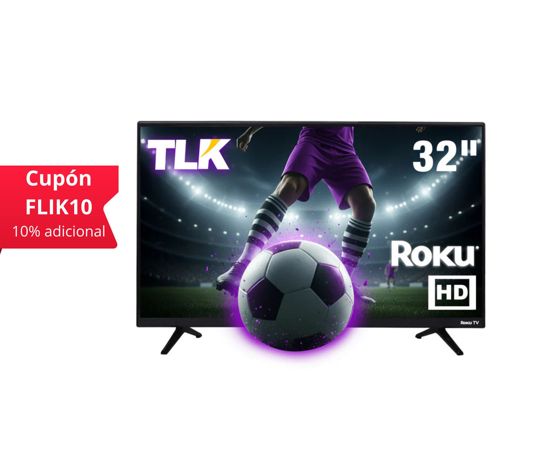 TLK Pantalla 32" Smart TV Roku | HDMI | Dolby Audio.